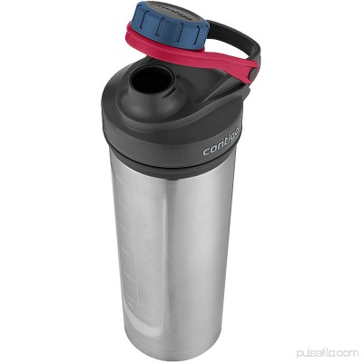 Contigo Shake & Go Fit Thermalock Vacuum-Insulated Stainless Steel Shaker Bottle, 24 oz., Grey/Black 567425261